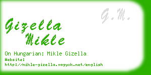 gizella mikle business card